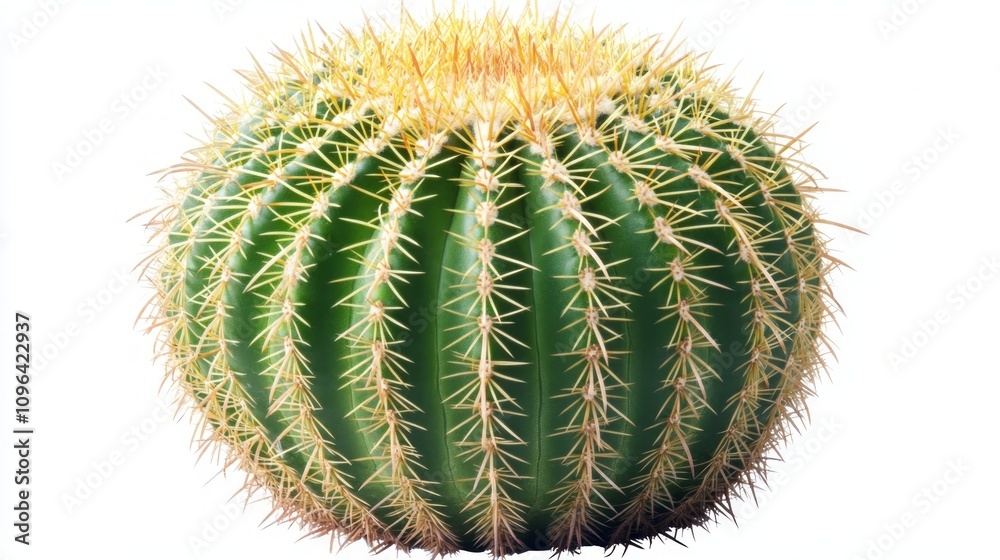 Stunning Round Cactus with Intricate Spines Stunning Round Cactus with Intricate Spines