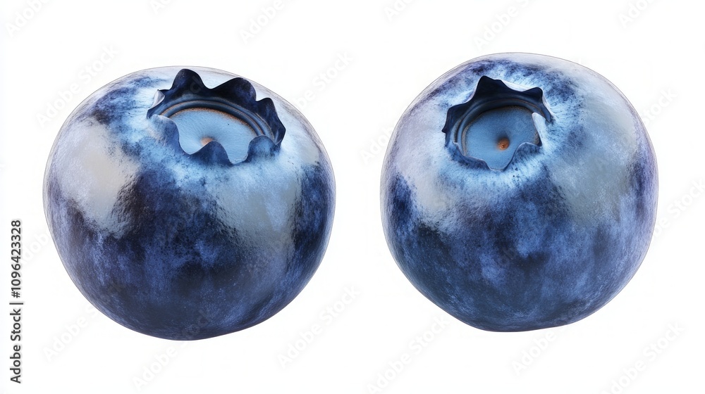 Close-up of Two Fresh Blueberries Close-up of Two Fresh Blueberries