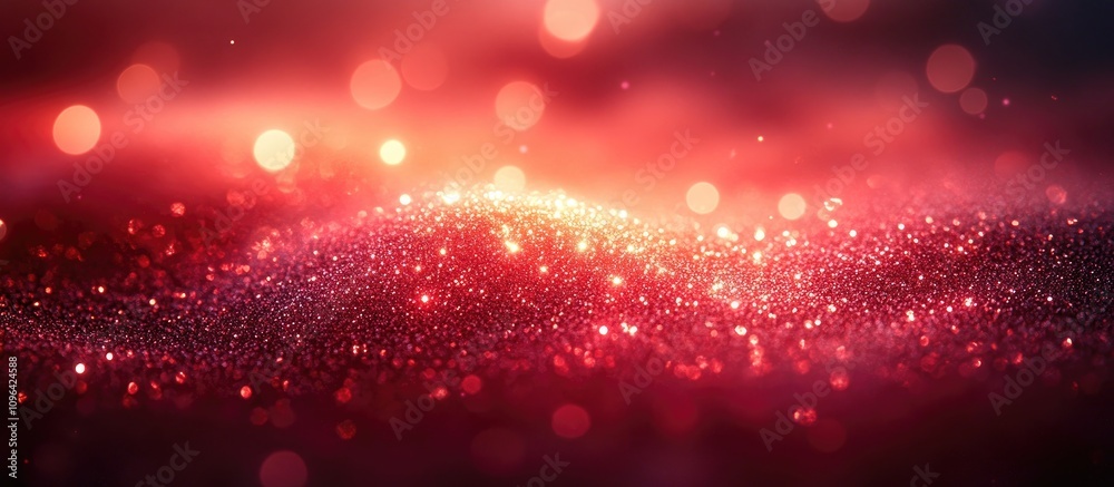 Vibrant red abstract bokeh lights creating a festive and celebratory atmosphere with sparkling glitter and soft defocused background. Vibrant red abstract bokeh lights creating a festive and celebratory atmosphere with sparkling glitter and soft defocused background.