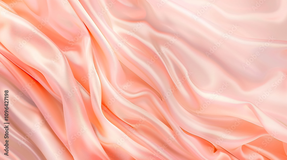 Obraz premium A light pale coral abstract background, featuring elegant luxury design with soft peach-pink shades, perfect for Valentine's Day, Mother's Day, or a baby shower.