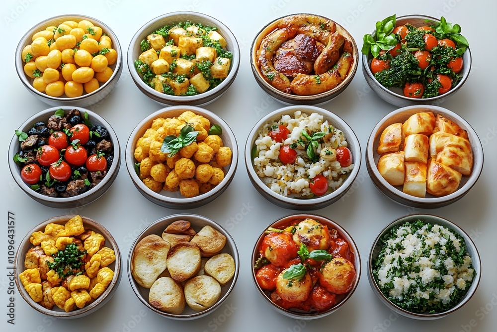 Variety of delicious Italian-inspired dishes.