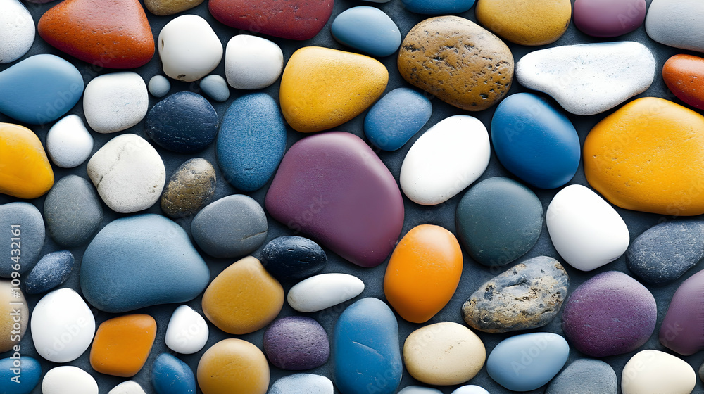 Colorful Painted Pebbles Texture Background Colorful Painted Pebbles Texture Background