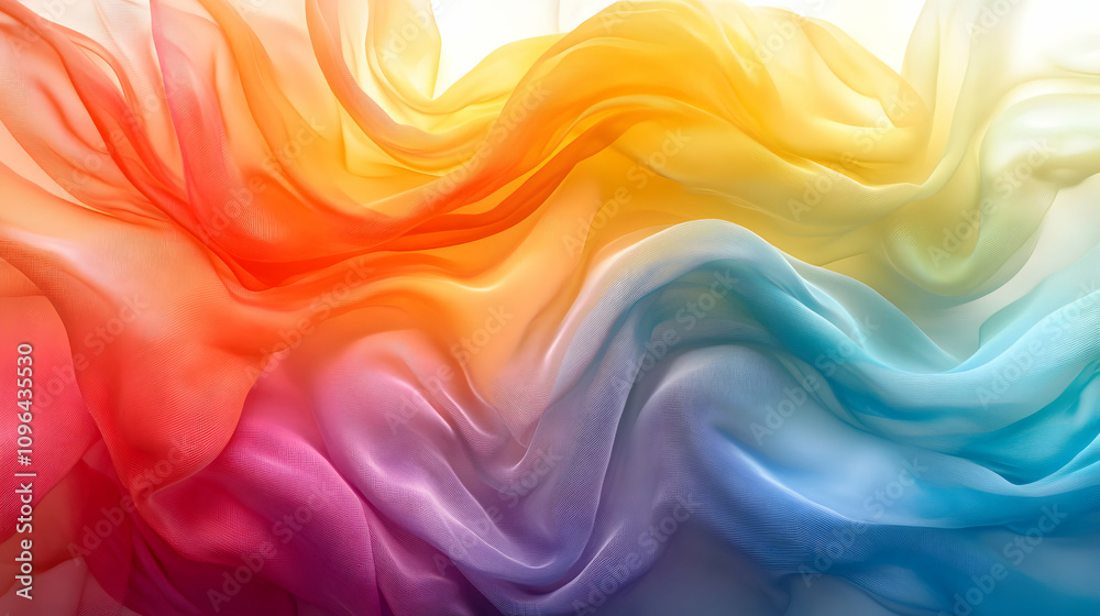 Fototapeta premium Abstract Colorful Fabric Waves Background