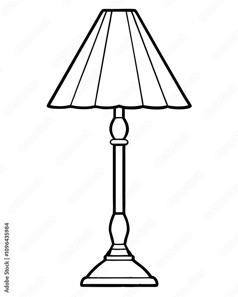 table lamp icon vector illustration line art transparent background table lamp icon vector illustration line art transparent background