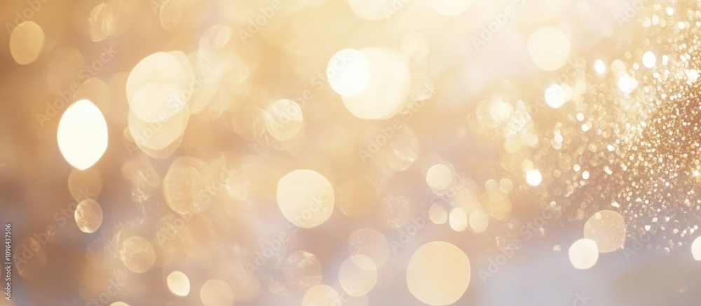 Golden glitter bokeh lights creating a warm abstract backdrop for festive and celebratory themes in design and decoration Golden glitter bokeh lights creating a warm abstract backdrop for festive and celebratory themes in design and decoration