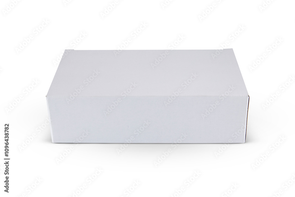 White cardboard box isolated on a White background White cardboard box isolated on a White background