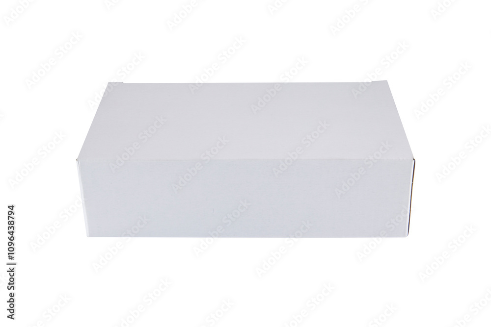 White cardboard box isolated on a White background White cardboard box isolated on a White background