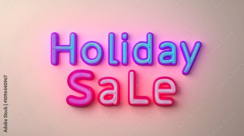 Vibrant Neon Holiday Sale Promotion Design Vibrant Neon Holiday Sale Promotion Design