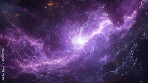 Cosmic Nebula: A Purple Galaxy