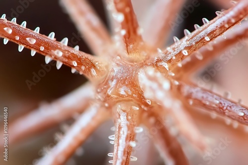 Close-up of a sea creature's arms with tiny spines. photo