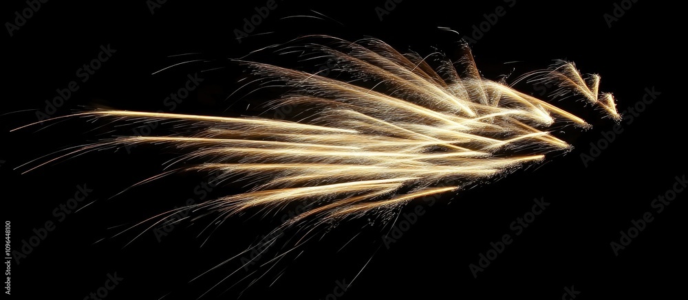 Dynamic fireworks display lighting up the night sky with vivid and colorful bursts of light and sparkles Dynamic fireworks display lighting up the night sky with vivid and colorful bursts of light and sparkles