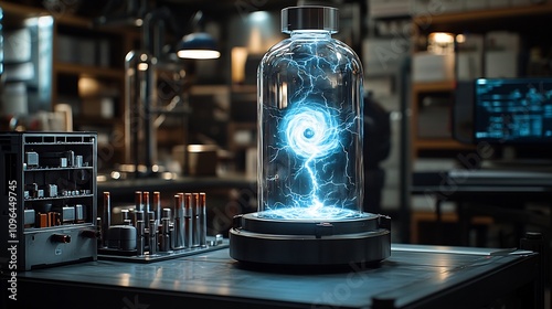 Glowing Tesla Coil Spark Plasma Discharge in Laboratory Setting