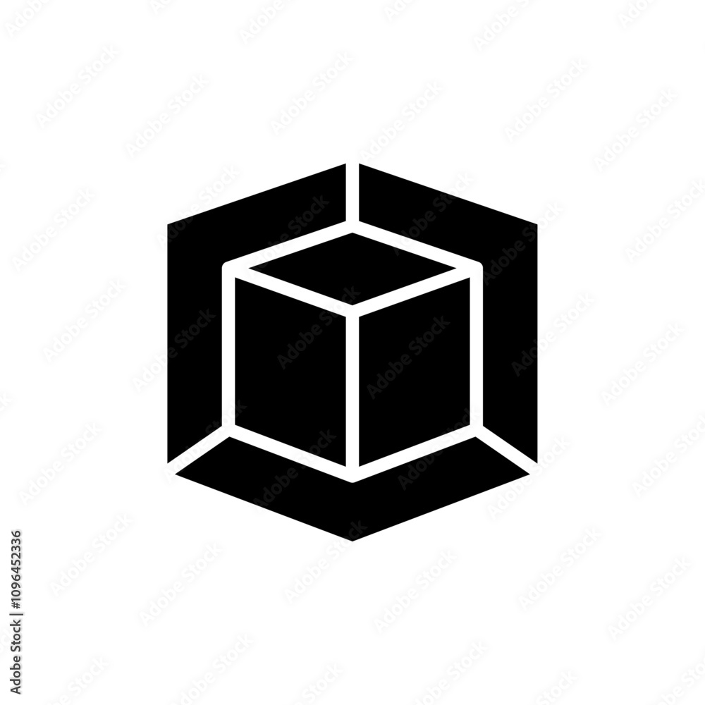 3D modeling icon Thin line flat illustration 3D modeling icon Thin line flat illustration