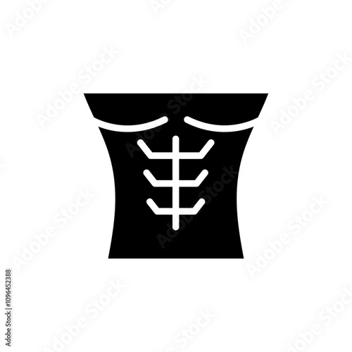 Abs icon Thin line flat illustration