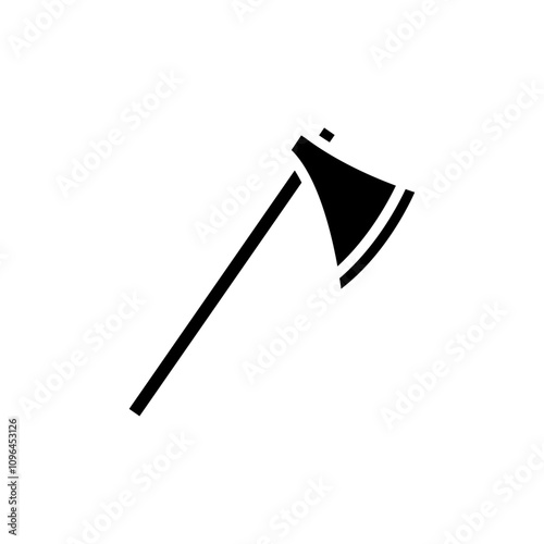 Axe icon Thin line flat illustration