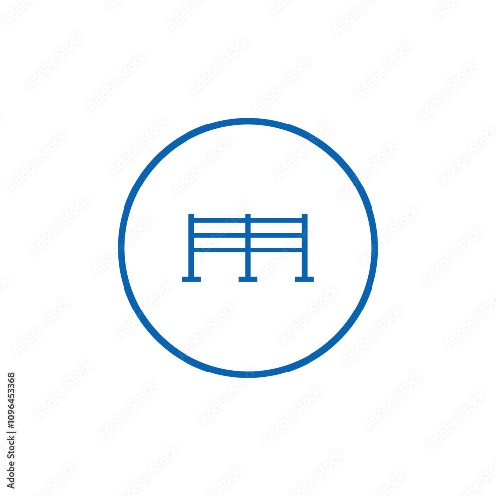 Barrier icon Thin line flat illustration Barrier icon Thin line flat illustration