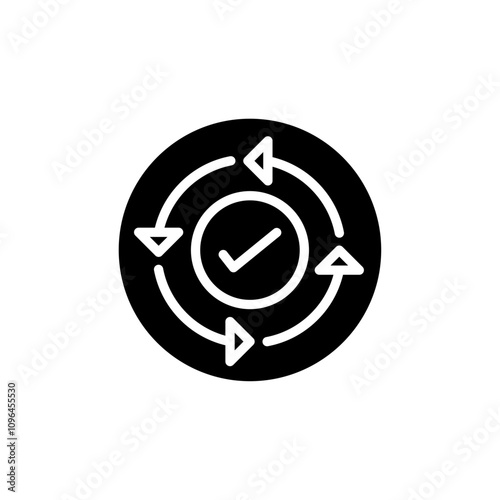 Consistency icon Thin line flat illustration