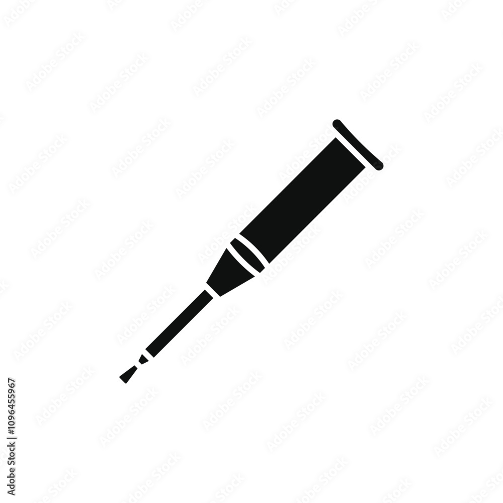Crutch icon Thin line flat illustration Crutch icon Thin line flat illustration