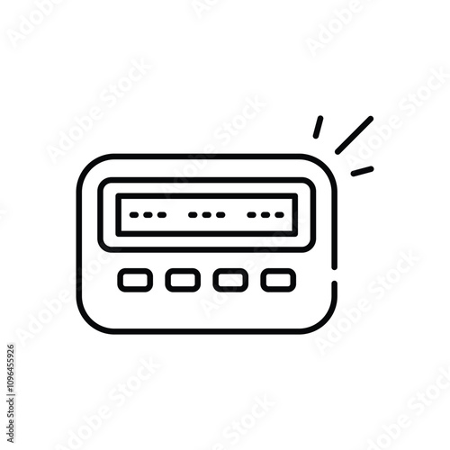 Fashioned Paging vector icon