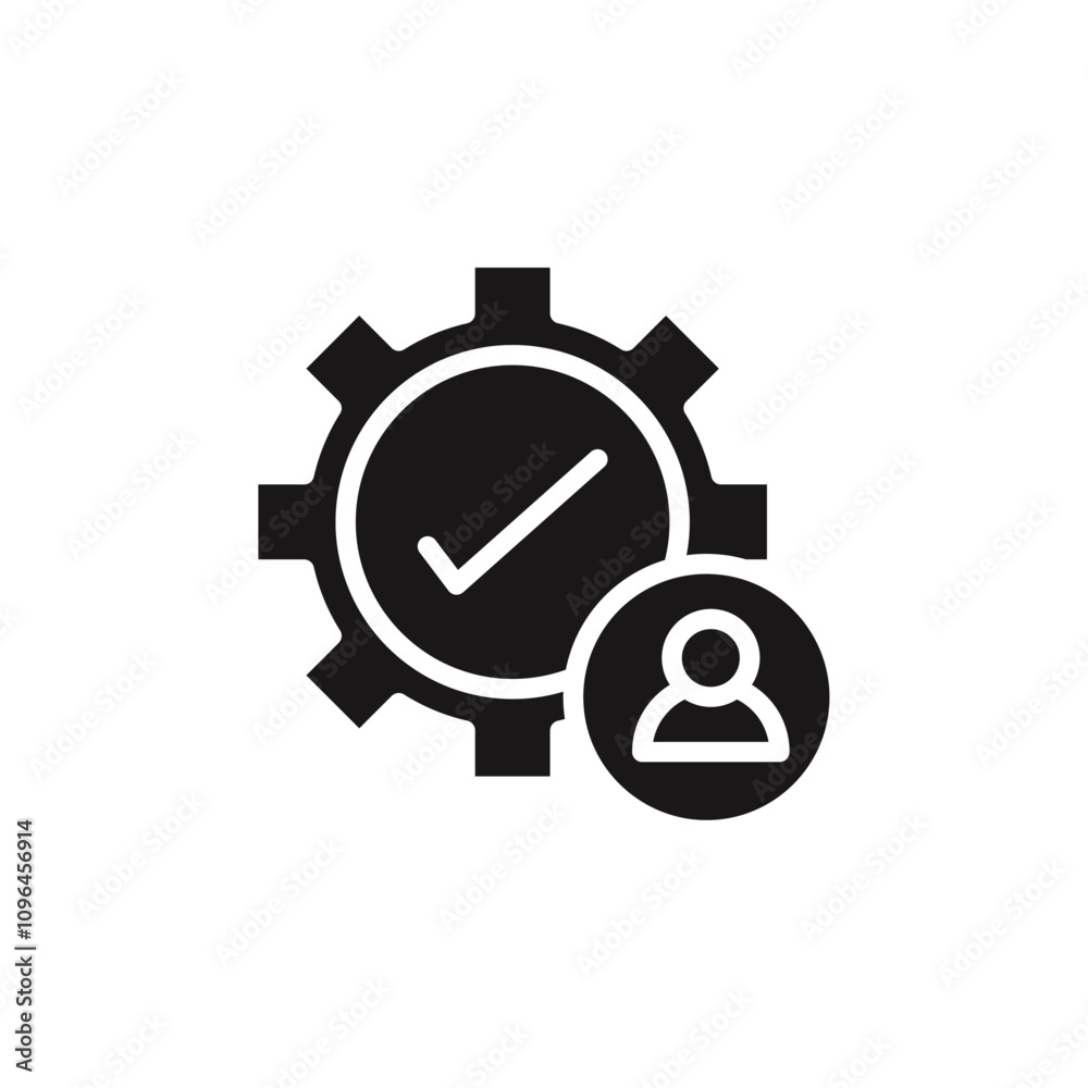 Employee skills icon Thin line flat illustration Employee skills icon Thin line flat illustration