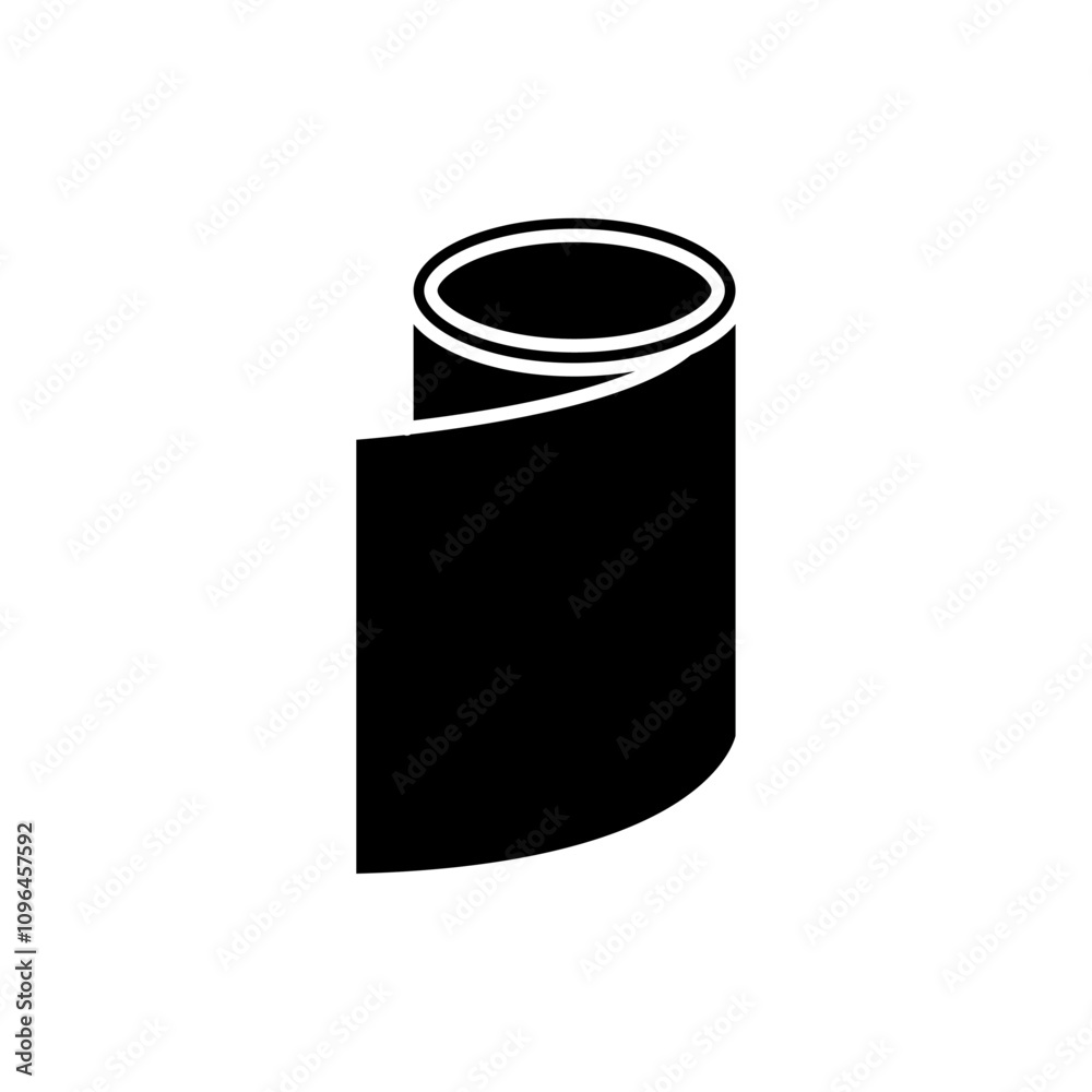 Foil roll icon Thin line flat illustration Foil roll icon Thin line flat illustration