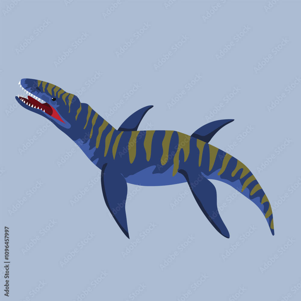 Fototapeta premium Liopleurodon Dinosaur Carnivore Large predator, known for its massive jaws
