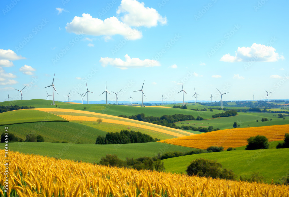 Fototapeta premium Wind Energy in the Countryside