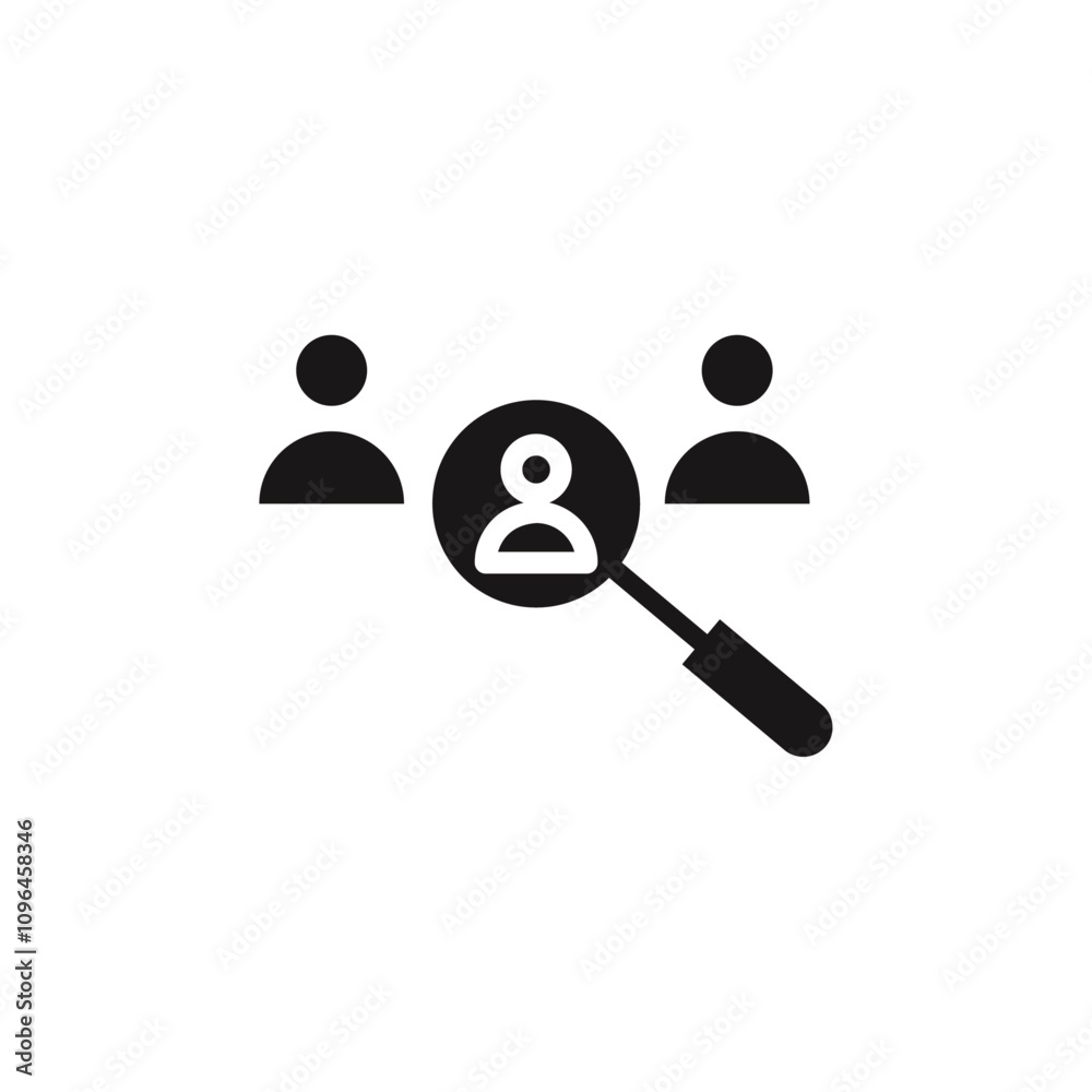 Hiring icon Thin line flat illustration Hiring icon Thin line flat illustration