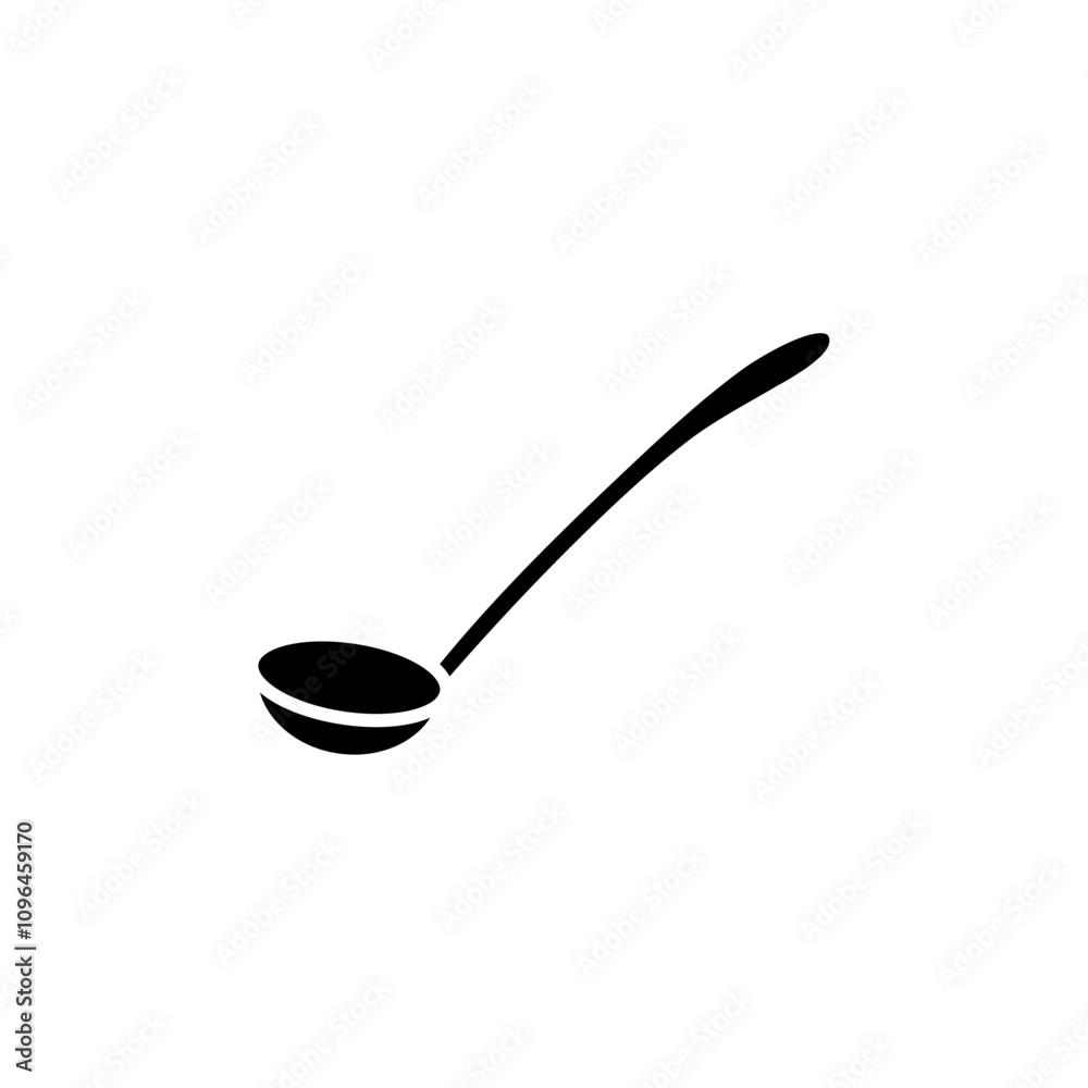Ladle icon Thin line flat illustration Ladle icon Thin line flat illustration