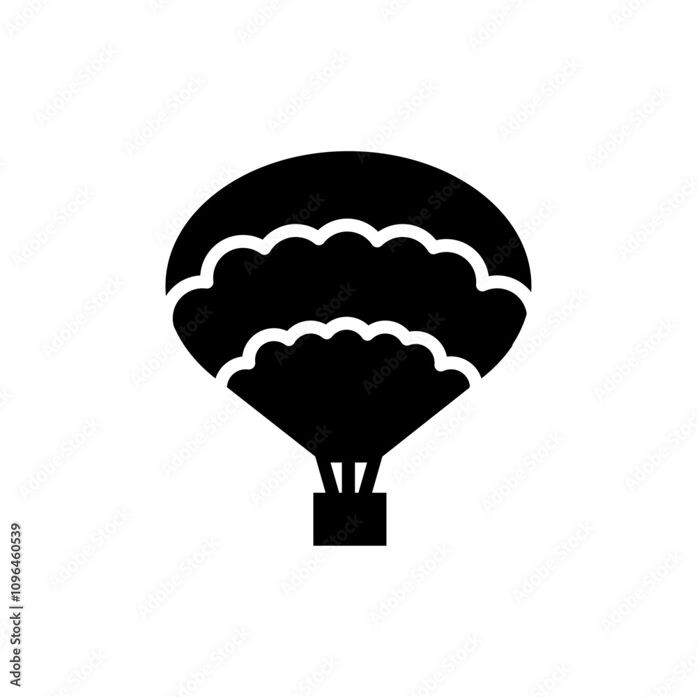 Parachute icon Thin line flat illustration Parachute icon Thin line flat illustration