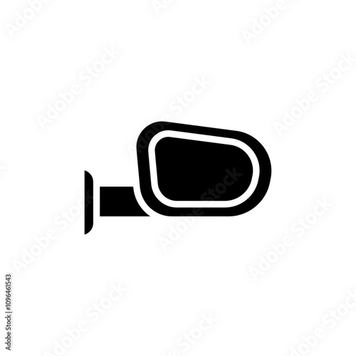 Side mirror icon Thin line flat illustration