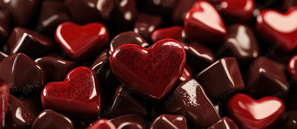 Chocolate heart shape decorations for romantic events and sweet gift ideas for Valentine's Day or anniversaries Chocolate heart shape decorations for romantic events and sweet gift ideas for Valentine's Day or anniversaries