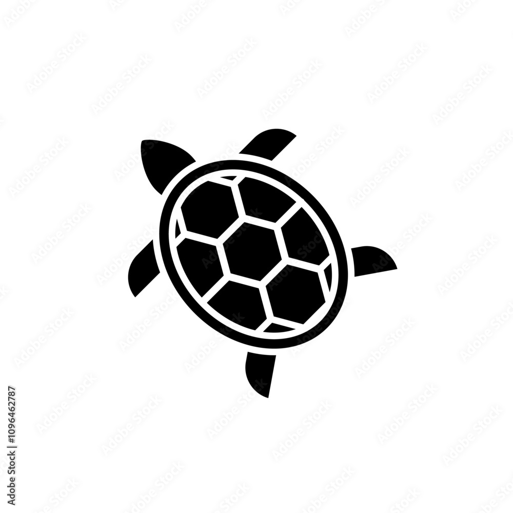 Obraz premium Turtle icon Thin line flat illustration