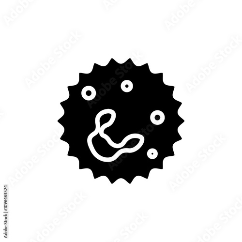 White blood cell icon Thin line flat illustration