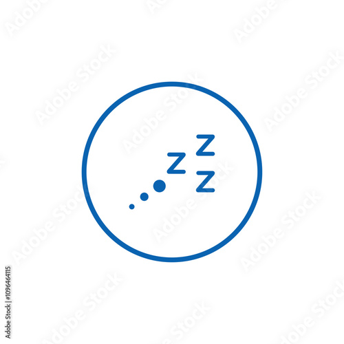 Zzz icon Thin line flat illustration