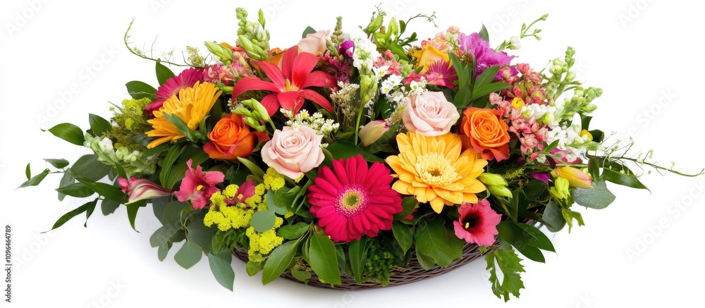 Vibrant floral arrangement featuring multiple blooms perfect for celebrations and special occasions Vibrant floral arrangement featuring multiple blooms perfect for celebrations and special occasions