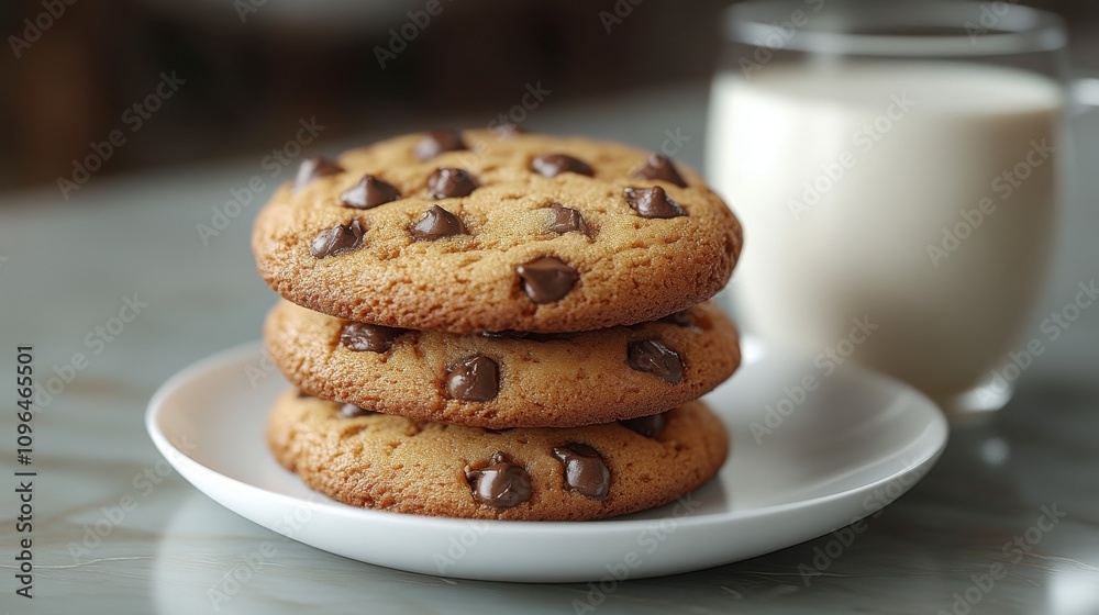 Chocolate Chip Cookies Stacked Chocolate Chip Cookies Stacked
