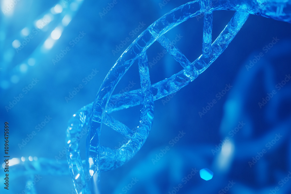 Translucent DNA Helix Concept Background with Biotechnology and Genetics Research Translucent DNA Helix Concept Background with Biotechnology and Genetics Research