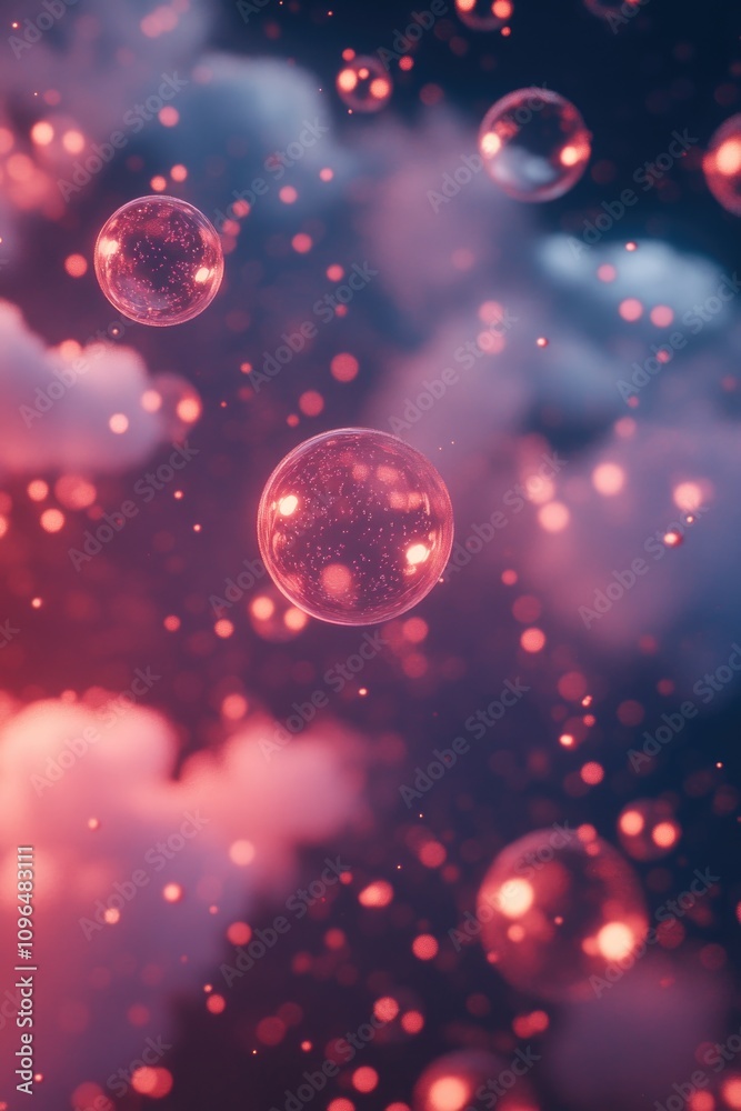 Naklejka premium Floating Bubbles