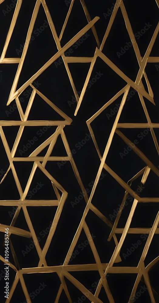 Gold lines with a dark background. The lines are very long and luxurious. Gold lines with a dark background. The lines are very long and luxurious.