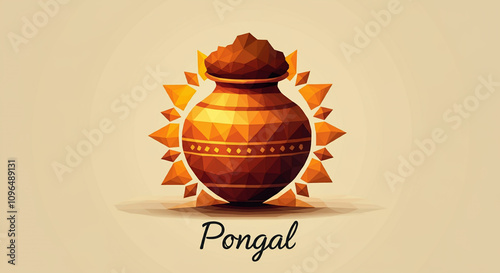 A geometric-themed Pongal d...