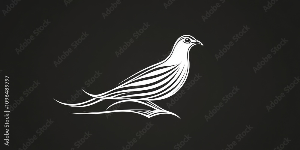 Obraz premium Black and White Bird