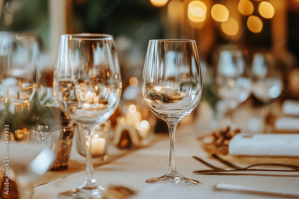 Close-Up of Wine Glasses at a Party with Blurred Background Close-Up of Wine Glasses at a Party with Blurred Background