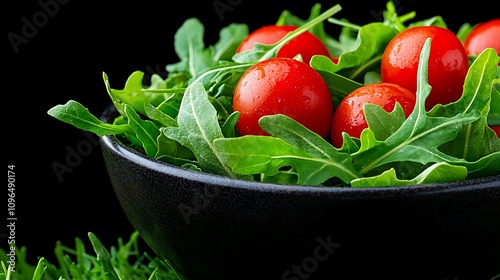 Vibrant Aspects of Healthy Salad Preparation Showcasing Fresh Ingredients and Artistic Presentation in a Dynamic Style for Culinary Imagery