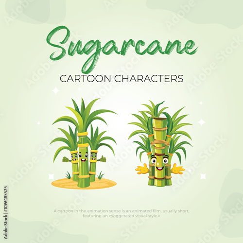 Happy Sugarcane Cartoon Characters Animated Film, Sweet Visuals