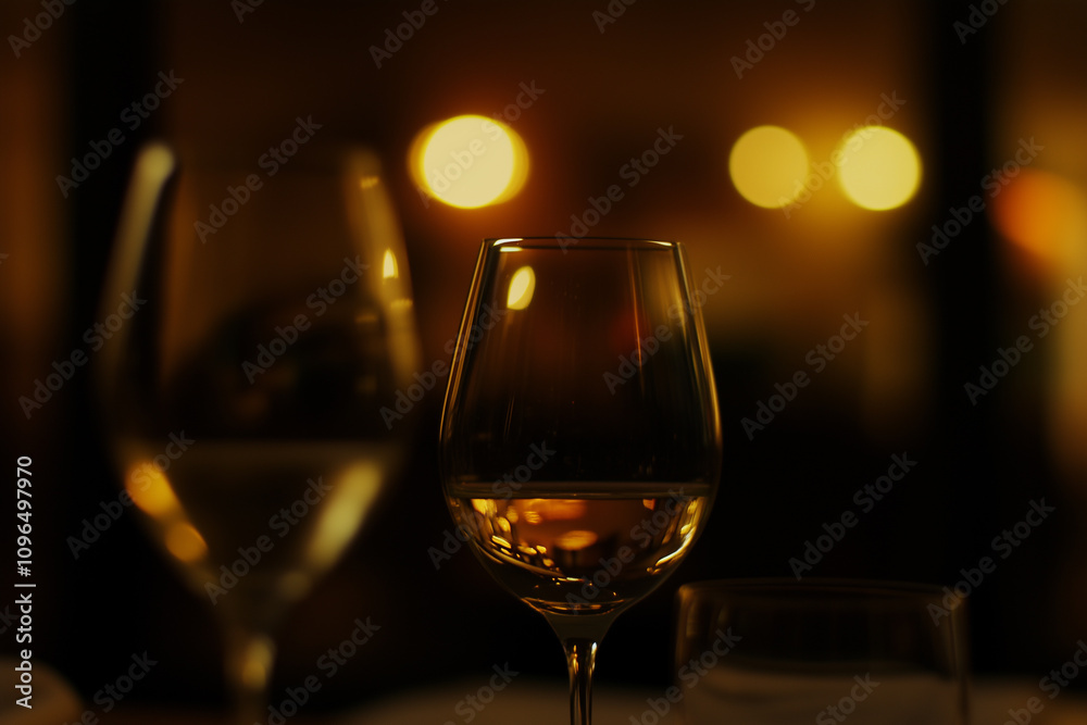 Close-Up of Wine Glasses at a Party with Blurred Background Close-Up of Wine Glasses at a Party with Blurred Background