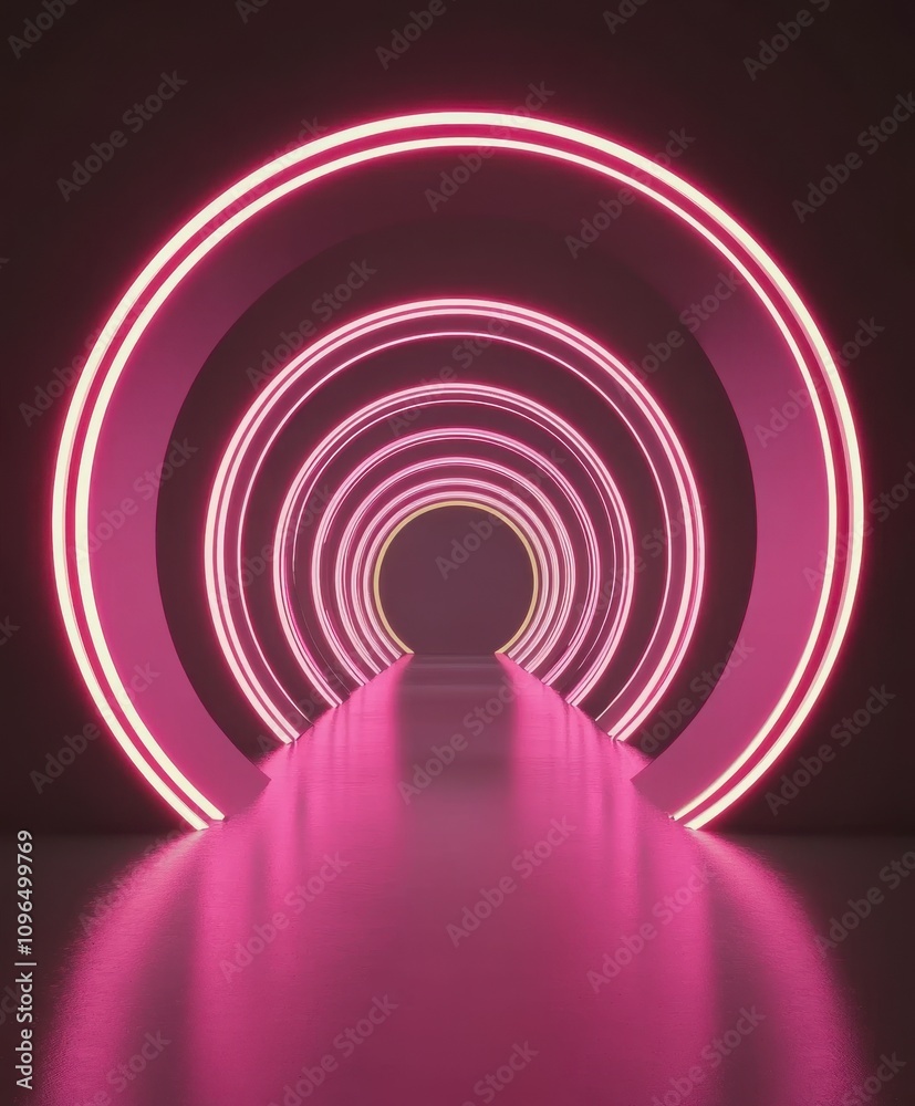 Pink Neon Tunnel: A Futuristic Architectural Design Pink Neon Tunnel: A Futuristic Architectural Design