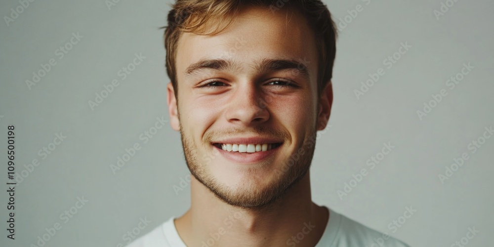Fototapeta premium Young Man with White Shirt