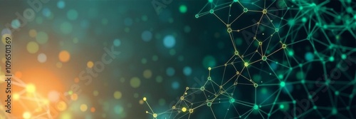 Abstract and futuristic ESG banner background highlighting corporate sustainability performance with generative AI technology, generative AI, futuristic, banner