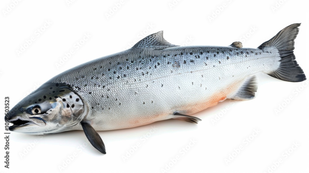 Salmon fish isolated on white without shadow Salmon fish isolated on white without shadow